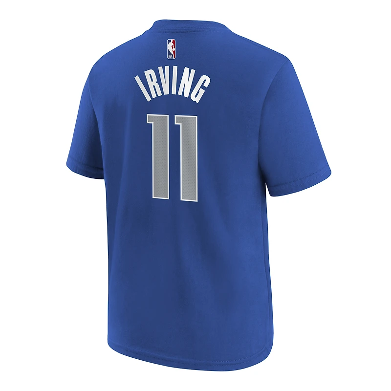 Youth Nike Kyrie Irving Blue Dallas Mavericks Icon Name & Number T-Shirt
