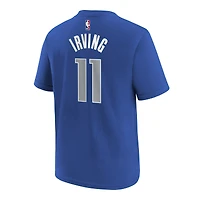 Youth Nike Kyrie Irving Blue Dallas Mavericks Icon Name & Number T-Shirt