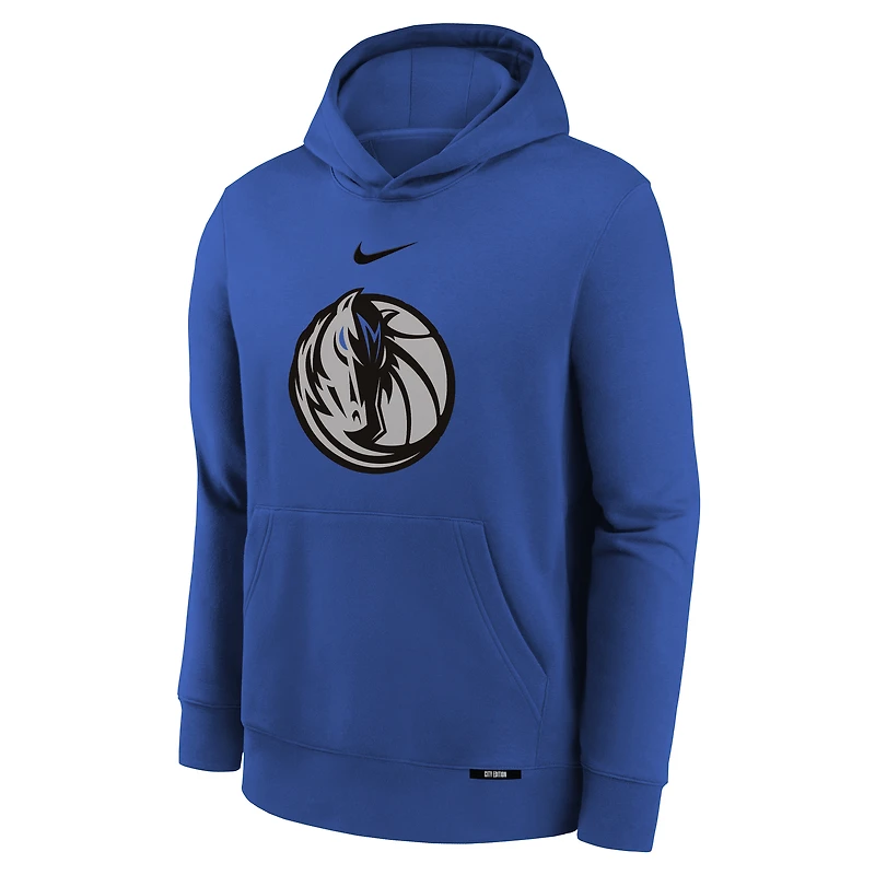 Youth Nike Royal Dallas Mavericks 2025/26 City Edition Club Fleece Pullover Hoodie