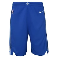 Short de performance Nike Royal Dallas Mavericks Swingman pour jeune – Édition Icon