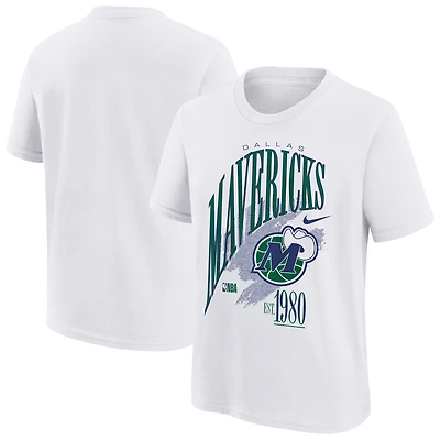 T-shirt Nike Max90 blanc pour jeunes Dallas Mavericks Hardwood Classics Champs