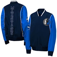 Coupe-vent entièrement zippé Dallas Mavericks bleu marine/bleu pour jeunes Outerstuff