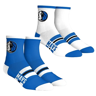 Youth Rock Em Socks  Dallas Mavericks 2-Pack Multi Stripe Quarter Socks Set