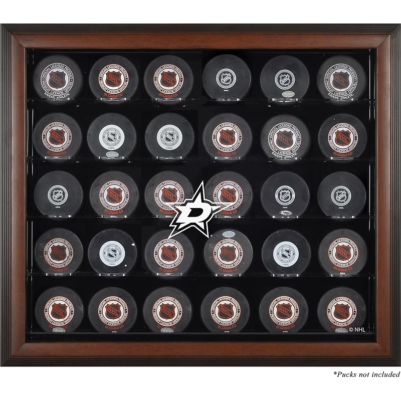 Dallas Stars 30-Puck Brown Display Case
