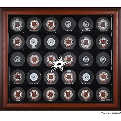 Vitrine de présentation en acajou pour 30 rondelles des Dallas Stars