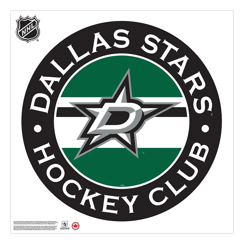 Dallas Stars - 36'' x 36'' Team Repositional Stripe Design Vinyl Wall Decal