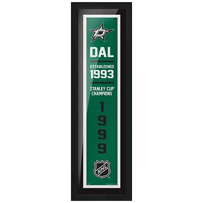 Dallas Stars - 6'' x 22'' Empire Framed Sign