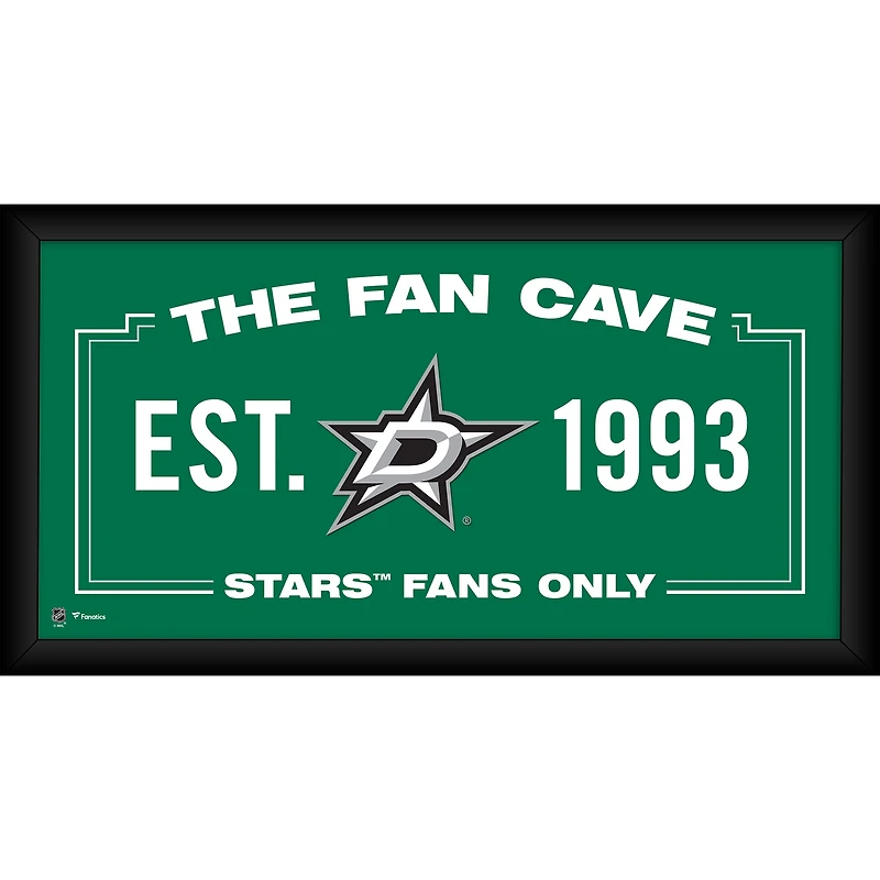 Collage de grottes de fans encadré 10" x 20" des Stars de Dallas