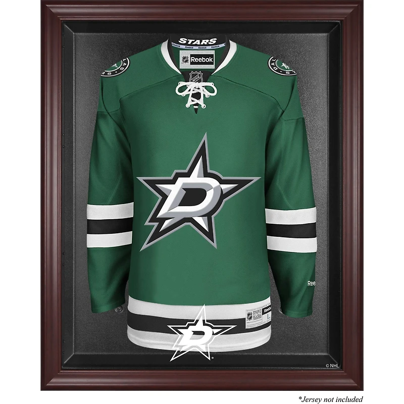 Vitrine de présentation encadrée en acajou pour maillots des Dallas Stars