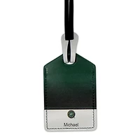 Étiquette de bagage en cuir personnalisée Dallas Stars verte