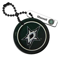 Étiquette de sac rectangle en cuir vert Dallas Stars personnalisée