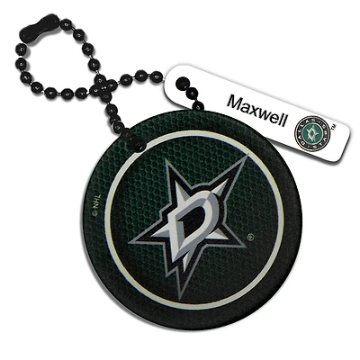 Étiquette de sac rectangle en cuir vert Dallas Stars personnalisée