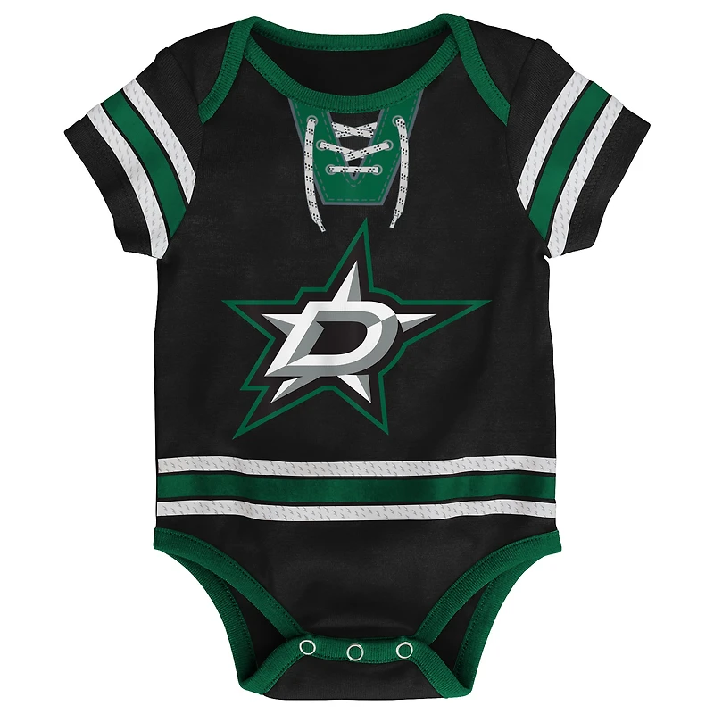 Body noir en jersey de hockey pour bébé des Dallas Stars