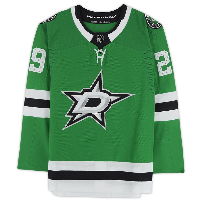 Maillot authentique adidas autographié par Jake Oettinger des Dallas Stars