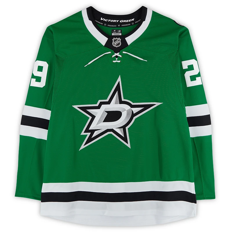 Maillot premium dédicacé par Kelly Green Fanatics des Dallas Stars par Jake Oettinger