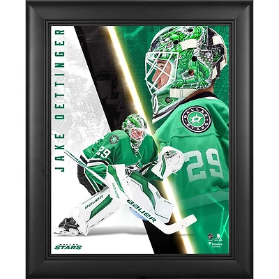 Collage encadré « Dallas Stars » de Jake Oettinger (33 x 41 cm) – Radiance
