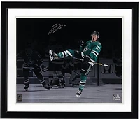 Jason Robertson Dallas Stars Autographed 16" x 20" Green Jersey Celebration Photograph