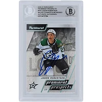 Jason Robertson Dallas Stars a autographié la carte de recrue authentifiée 2020-21 Upper Deck Parkhurst Prominent Prospects #PP4 Beckett Fanatics