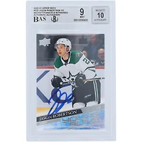 Jason Robertson Dallas Stars Autographié 2020-21 Upper Deck Série 1 Youngs Guns #235 Beckett Fanatics Witnessed Authentifié 9/10 Rookie Card