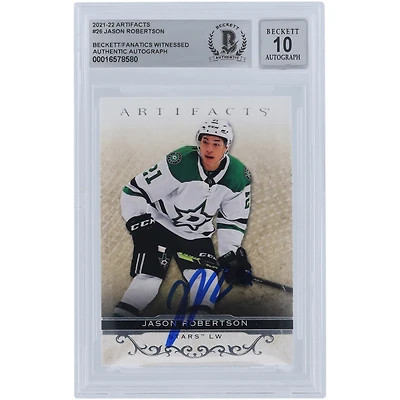 Jason Robertson Dallas Stars Autographed 2021-22 Upper Deck Artifacts #26 Beckett Fanatics Witnessed Authenticated 10 Card 