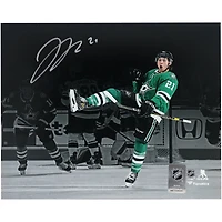 Jason Robertson Dallas Stars Autographed 8" x 10" Green Jersey Celebration Photograph