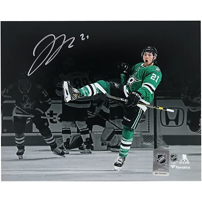 Jason Robertson Dallas Stars Autographed 8" x 10" Green Jersey Celebration Photograph