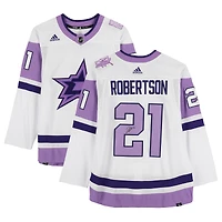 Jason Robertson Dallas Stars Autographed Hockey Fights Cancer adidas Authentic Jersey 