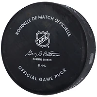 Rondelle de match officielle autographiée par Jason Robertson des Dallas Stars