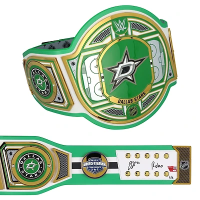 Jason Robertson Dallas Stars Autographed WWE Legacy Title Belt with "Robo" Inscription