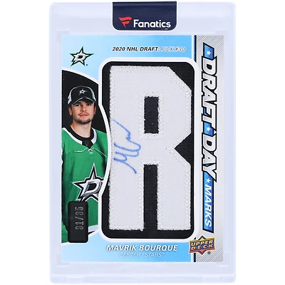 Mavrik Bourque Dallas Stars Autographed 2022-23 Upper Deck SP Game Used Draft Day Marks #DDM-BO #31/35 Rookie Card