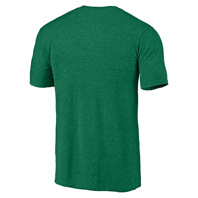 T-shirt vert Heather Kelly Fanatics pour hommes Dallas Stars Tri-Blend Block Party Shoot to Score