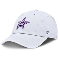 Casquette ajustable authentique de hockey professionnel contre le cancer des Dallas Stars Fanatics pour hommes, blanche