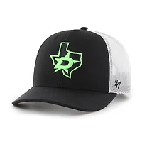 Casquette camionneur ajustable Prestige '47 noire/blanche des Dallas Stars pour homme