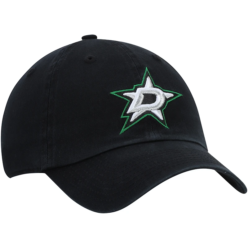 Men's '47 Black Dallas Stars Logo Clean Up Adjustable Hat