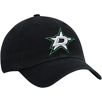 Men's '47 Black Dallas Stars Logo Clean Up Adjustable Hat
