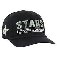 Casquette ajustable Hitch pour homme '47 Black Dallas Stars OHT Military Appreciation Homeland Honor and Defend