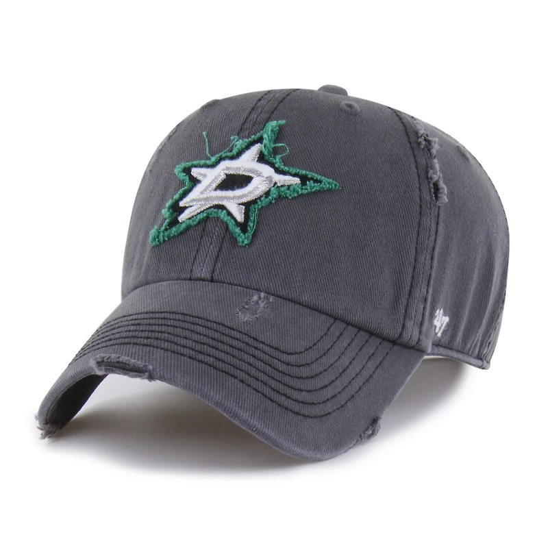 Men's '47 Charcoal Dallas Stars Weathered Clean Up Adjustable Hat