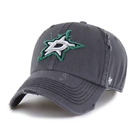 Men's '47  Charcoal Dallas Stars Weathered Clean Up Adjustable Hat