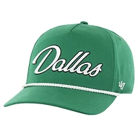 Men's '47 Kelly Green Dallas Stars Overhand Logo Side Patch Hitch Adjustable Hat