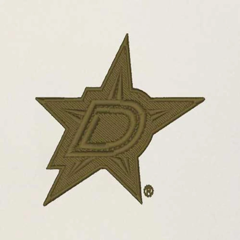 T-shirt à capuche manches longues raglan Intrepid Sand pour homme, couleur crème/olive, Dallas Stars, Antigua
