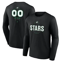 T-shirt à manches longues noir personnalisé pour homme des Dallas Stars
