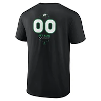 Men's Black Dallas Stars Custom Midfielder T-Shirt