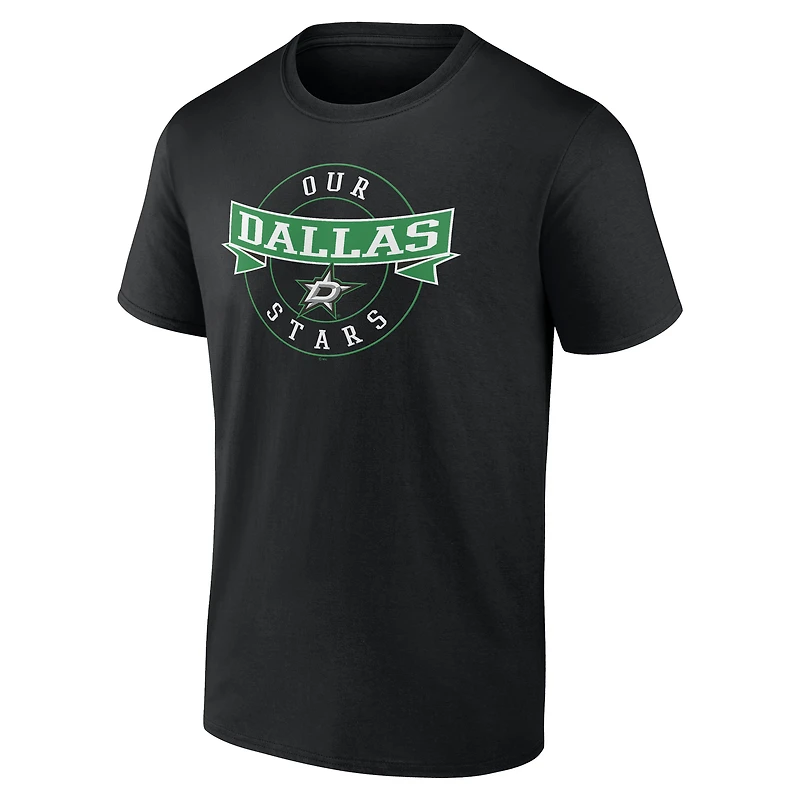 Men's  Black Dallas Stars Honor Circle T-Shirt