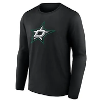 Men's  Black Dallas Stars Primary Logo Long Sleeve T-Shirt