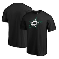 T-shirt noir pour homme avec logo principal des Dallas Stars
