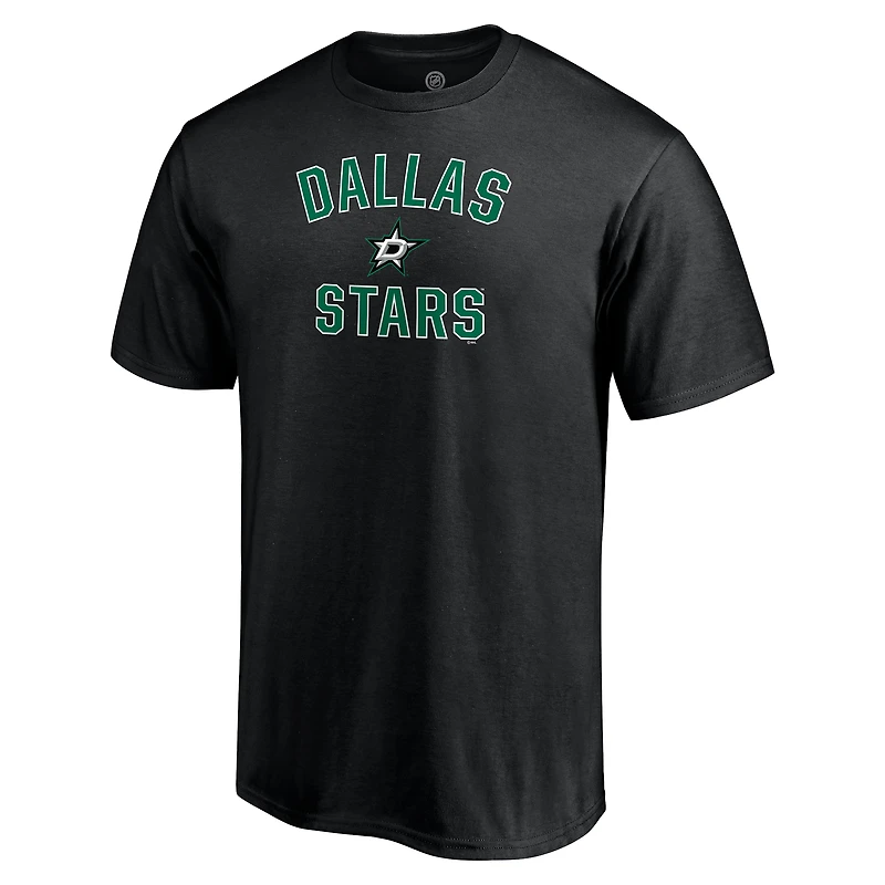 T-shirt noir pour homme avec arche de la victoire des Dallas Stars
