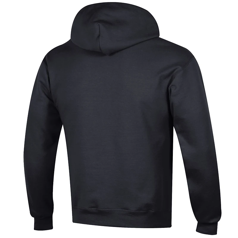 Men's Champion Black Dallas Stars Primary Logo 1-Hit Pullover Hoodie