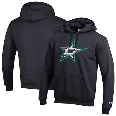 Sweat à capuche Champion Black Dallas Stars pour homme avec logo principal 1-Hit