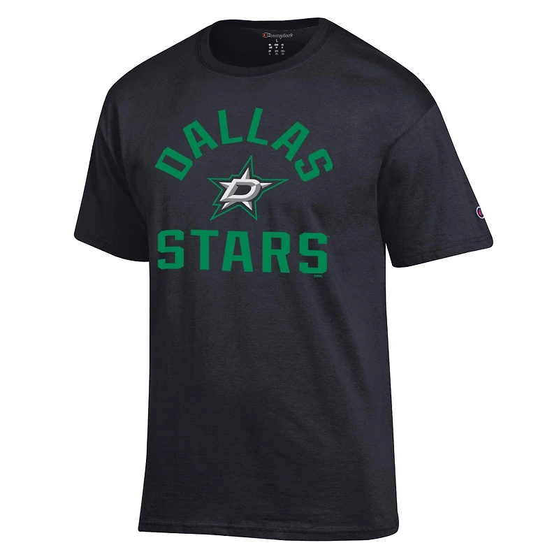 Men's Champion  Black Dallas Stars Primary Logo Jersey T-Shirt