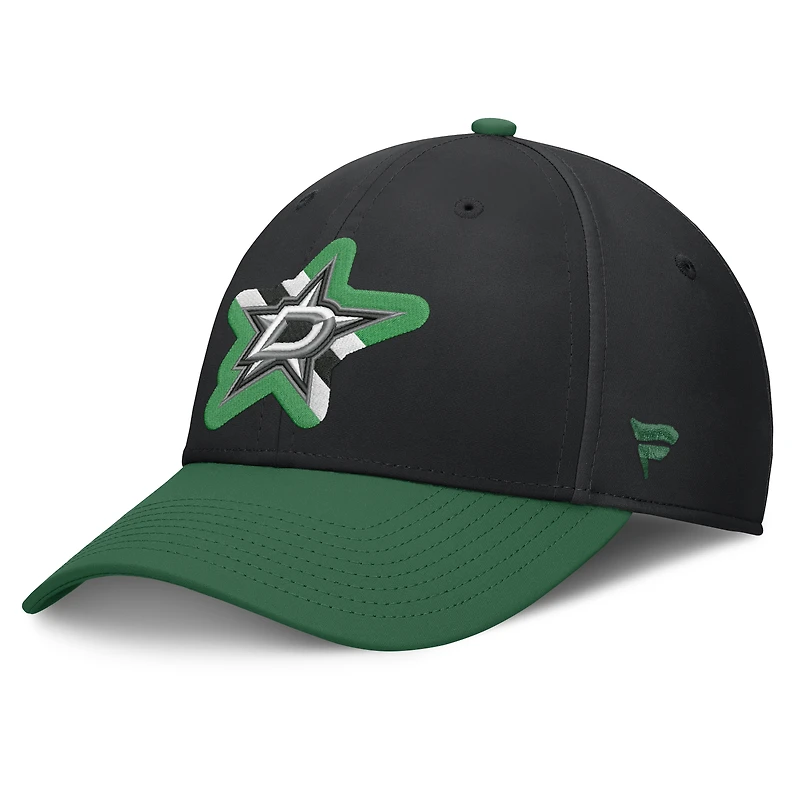 Men's Fanatics  Black/Green Dallas Stars Flex Fit Hat